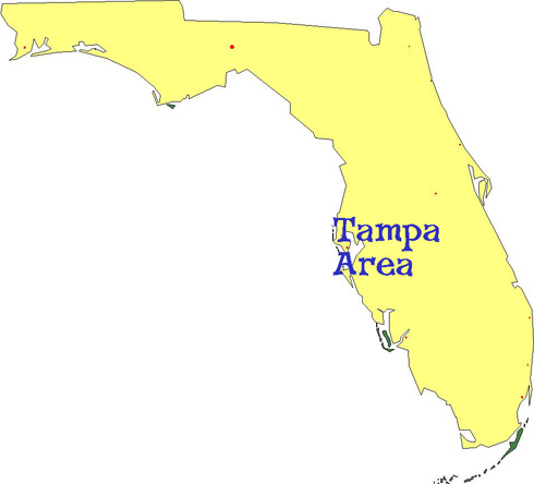 Map of Florida showing French, German and Spanish language classes, activities and childrens programs for kids