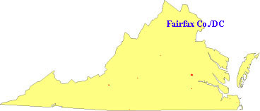 Map of Virginia showing French, German and Spanish language classes, activities and childrens programs for kids